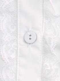 Блузка белая с классическим воротничком и кружевом цена