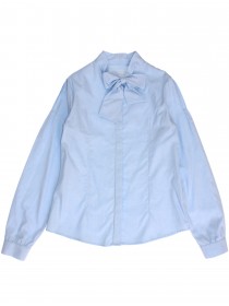Блузка голубая с бантом цена