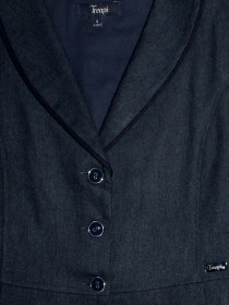 Костюм темно-синий юбка и жилет с брендингом фото