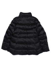 Пальто чёрное укороченное пуховое с чёрным натуральным мехом на капюшоне цена