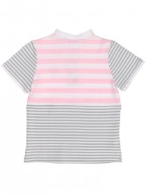 Рубашка-поло с коротким рукавом в полоску фото