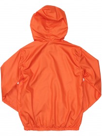 Ветровка оранжевая с капюшоном, карманами и брендингом на груди фото