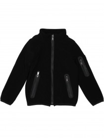 Куртка-толстовка черная комбинированная с капюшоном цена