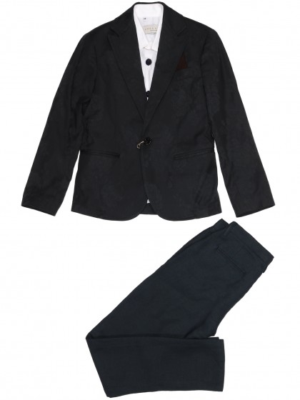 Костюм темно-синий: классический пиджак, брюки и рубашка