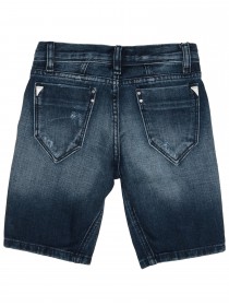 Шорты джинсовые синие "рваные" с брендингом цена