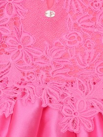 Платье розовое с кружевным верхом  цена