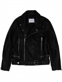 Куртка черная косуха с ремнем по краю  цена
