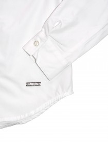 Блузка белая классическая с рюшами и брендингом цена