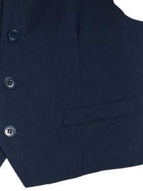 Комплект синий классический жилетка и брюки фото
