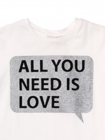 купить Лонгслив белый с надписью "All you need is love"