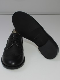 Туфли чёрные классические кожаные на шнуровке цена