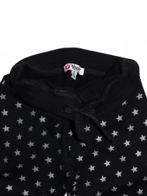 Комплект синий: свитшот с надписью, молочный лонгслив и штаны с принтом "Звёзды" цена